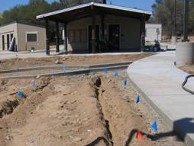 interactive image:  photo - sidewalks and irrigation near completion