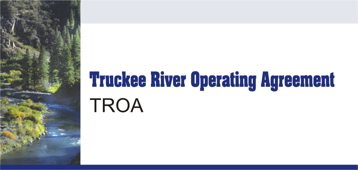 Photos of the Truckee River and the title 