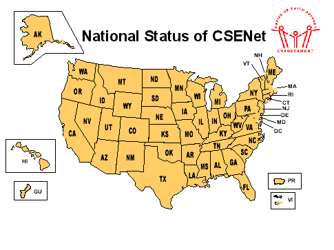 USA Map -- Click on the names below if you cannot view this map.