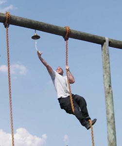 James J. Rowley Training Center trainees during rope exercise