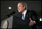 President George W. Bush addresses the Detroit Economic Club in Detroit Tuesday, Feb. 8, 2005. "We're moving forward with an ambitious agenda to ensure that our economy remains the freest, the most flexible, and the most prosperous in the world," said the President.   White House photo by Eric Draper