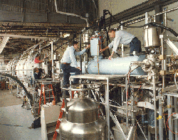 The apparatus at Los Alamos used to set a limit on the mass of the electron antineutrino.