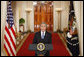 President George W. Bush delivers his farewell address to the nation Thursday evening, Jan. 15, 2009, from the East Room of the White House, thanking the American people for their support and trust. White House photo by Chris Greenberg