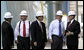 President George W. Bush tours the turbine room of Calvert Cliffs Nuclear Power Plant in Lusby, Md., Wednesday, June 22, 2005. After his tour, the President spoke about energy and economic security to about 400 in attendance.  White House photo by Paul Morse