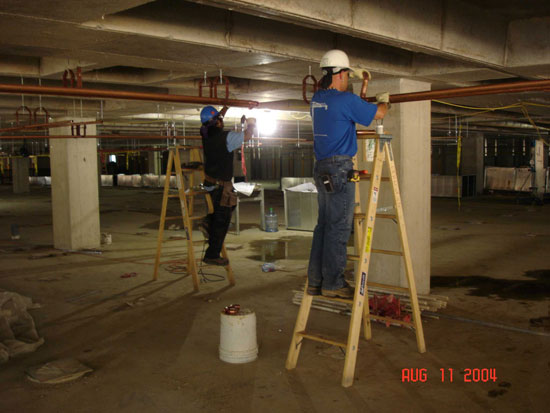 Aug. 11, 2004 - Work on the Building Interior