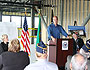 After years of work, Larsen announces the permanent location of Northwest Washington's new outpatient clinic for veterans (July 2008).