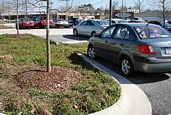 aerial view of the parking lot