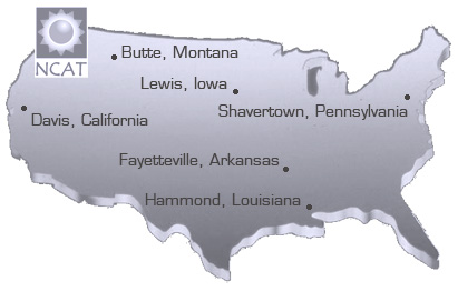 NCAT Regional Offices Map