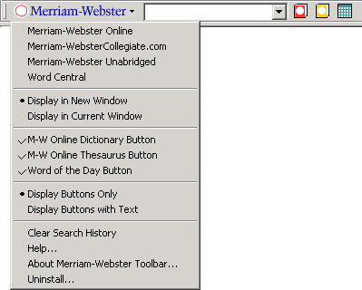 Toolbar Options Menu