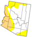 Drought monitor map for Arizona during 2008