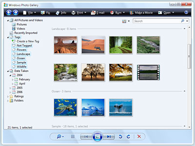Store, find, and view your digital memories in ways that make sense to you with Windows Vista