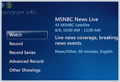 Windows Vista and Windows Media Center lets you program television shows to watch when convenient to you.