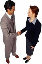 Business people shaking hands