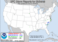 Yesterday's storm reports