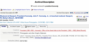 Tabular Display of an ARC description