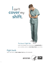 Female health care worker poster