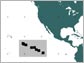 Map showing locations of ocean drilling expeditions in the equatorial Pacific ocean.