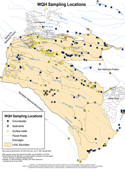 Water sampling locations