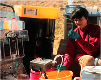 Sampling redox-sensitive water-quality parameters on-site at the Norman Landfill, Norman, Oklahoma