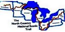 Graphic of North Country Trail route through seven states