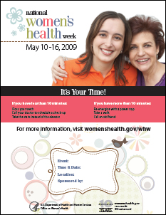 thumbnail of 2009 National Women's Health Week poster in english