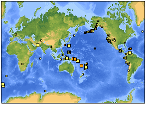 Latest World Earthquakes Map