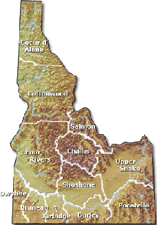Idaho BLM field office boundary map
