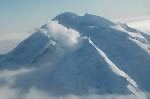 photo of steam venting on Mt. Redoubt