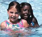 Girls in pool