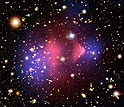 Image showing colliding galaxy clusters