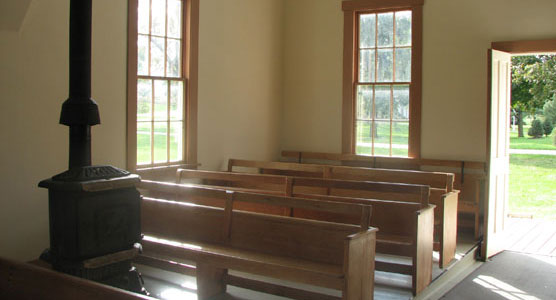 Friends Meetinghouse interior furnishings