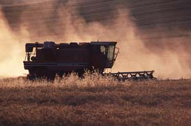 Combine creating dust