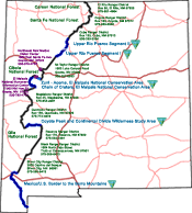 Overview Map of the Continental Divide National Scenic Trail