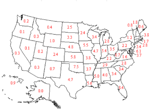 Tornado map