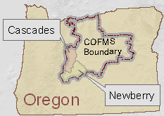 Cascades and Newberry Divisions Map