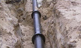 Image: Buried pipeline to test backflow and leakage.