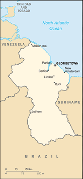 Map of Guyana