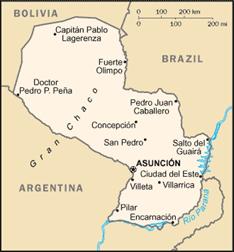 Map of Paraguay