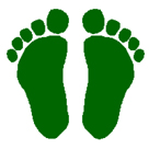 Green Footprints Representing Ecological Footprints