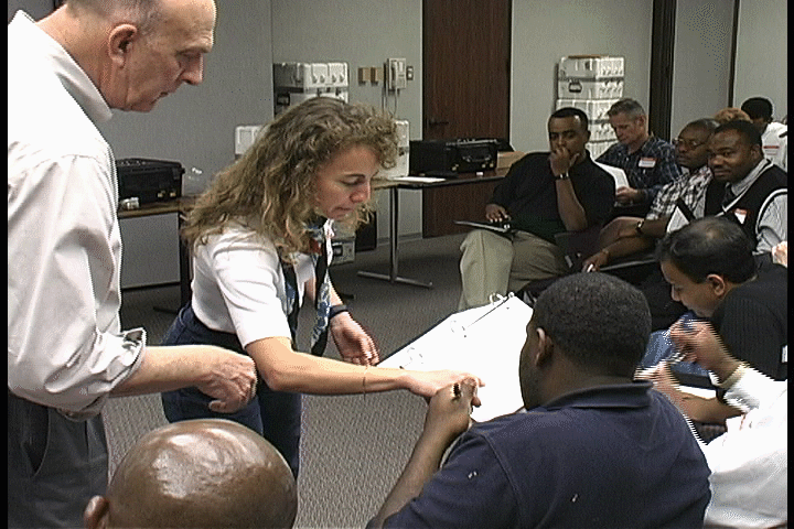 Photo of initial training session.