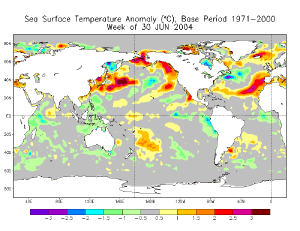 Sea surface temperatures