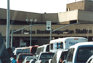 United States Border Crossing Station - San Ysidro, California.