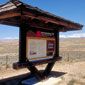 Information kiosk at the Red Gulch Dinosaur Tracksite near Worland, Wyoming.