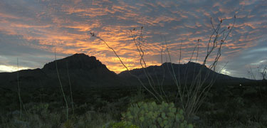 Sunset over the Chisos Mountains