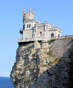 The Swallow's Nest is a popular tourist destination in Crimea.  