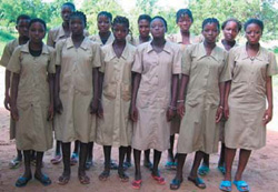 Photo: At the end of the 2002-03 school year, these 12 girls passed the primary school leaving exam.