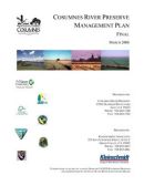 Book cover:  Cosumnes River Preserve Management Plan - Final