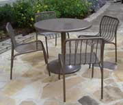 Photo of patio furniture, which is made of recycled content materials.