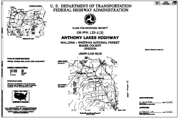 Anthony Lakes Highway Project Plan