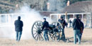 Cannon firing Fort Davis NHS.